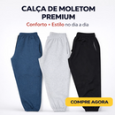 KIT 3 Calças Moletom Jogger Grossa Tendência